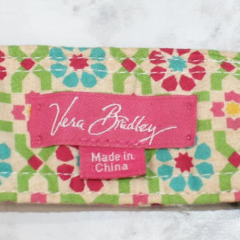 VERA BRADLEY Belt Floral Reversible Paisley Pink Colorful Fabric Retro Statement